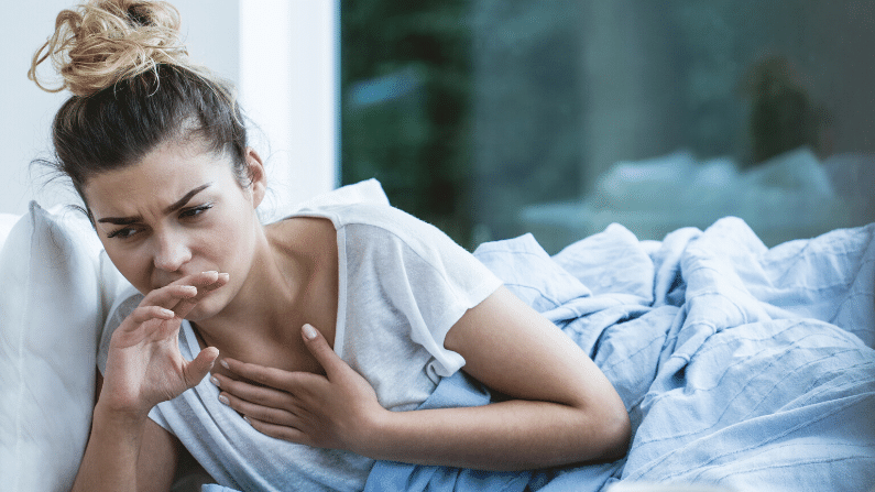 Gravid kvinde med kvalme Gravid kvinde med kvalme