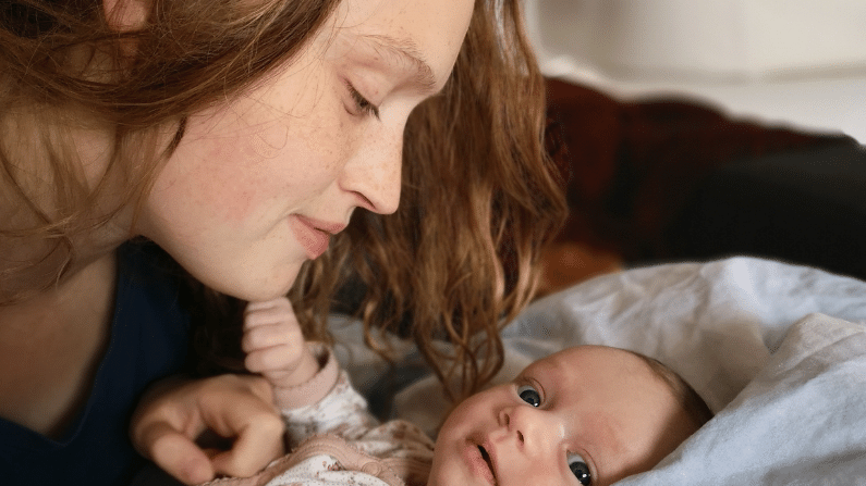 Chloe med mor Chloe med mor